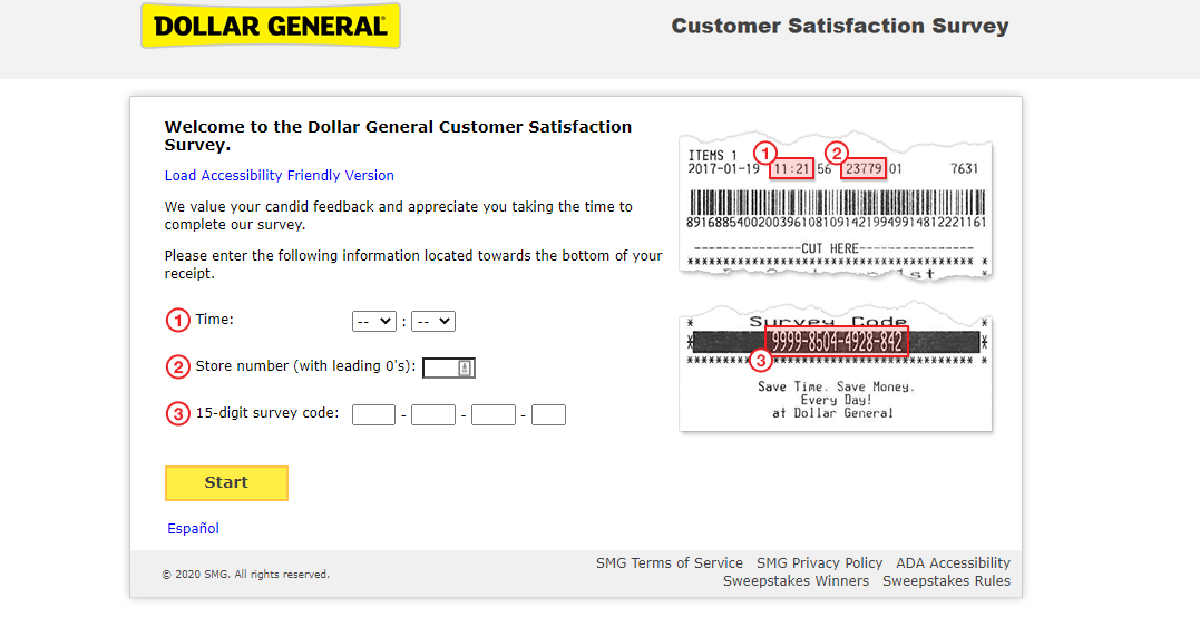 welcome to official dollar general customer satisfication survey