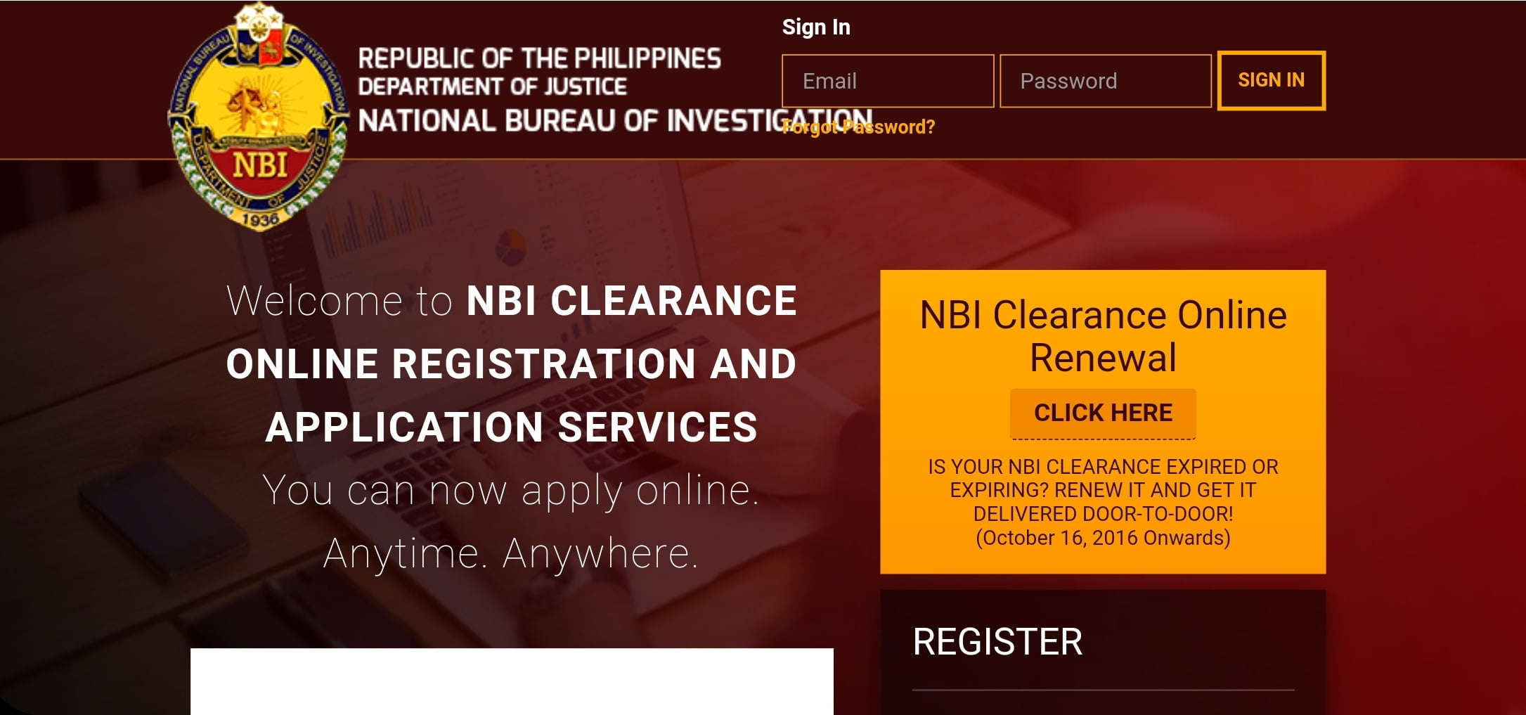 NBI Clearance Online Application